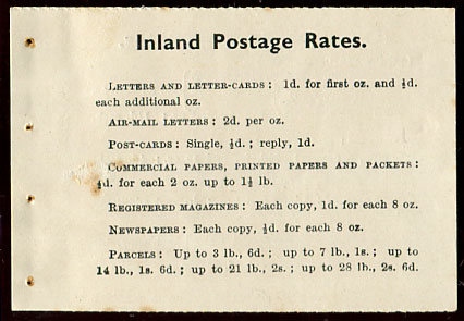 Postage rates