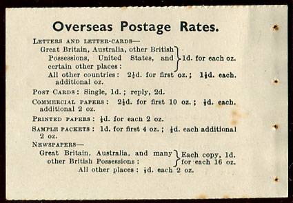 Postage rates