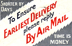 advertising airmail label