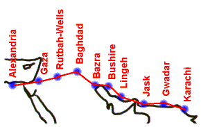 route to Karachi