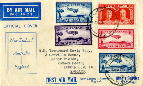 cancelled George V Jubilee air mail