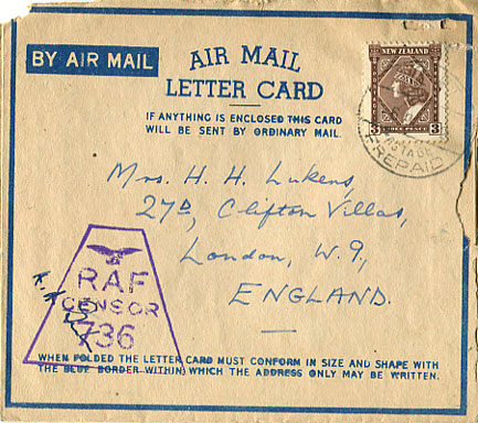 airmail letter card